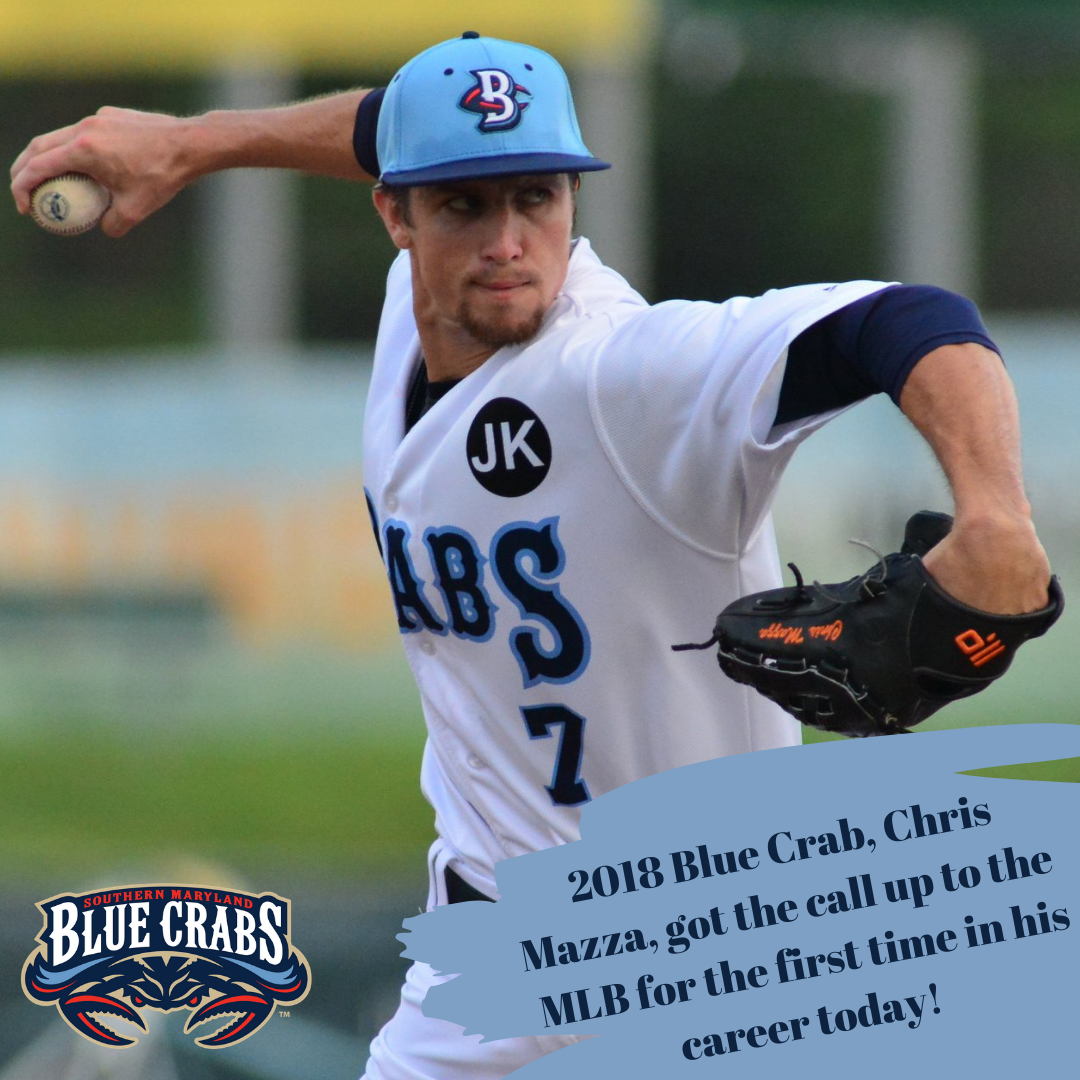 2018 Blue Crab Chris Mazza Promoted to MLB