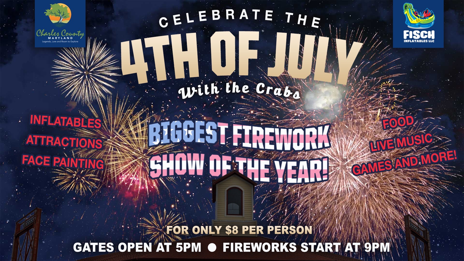 Blue Crabs 4th of July Fireworks Spectacular!