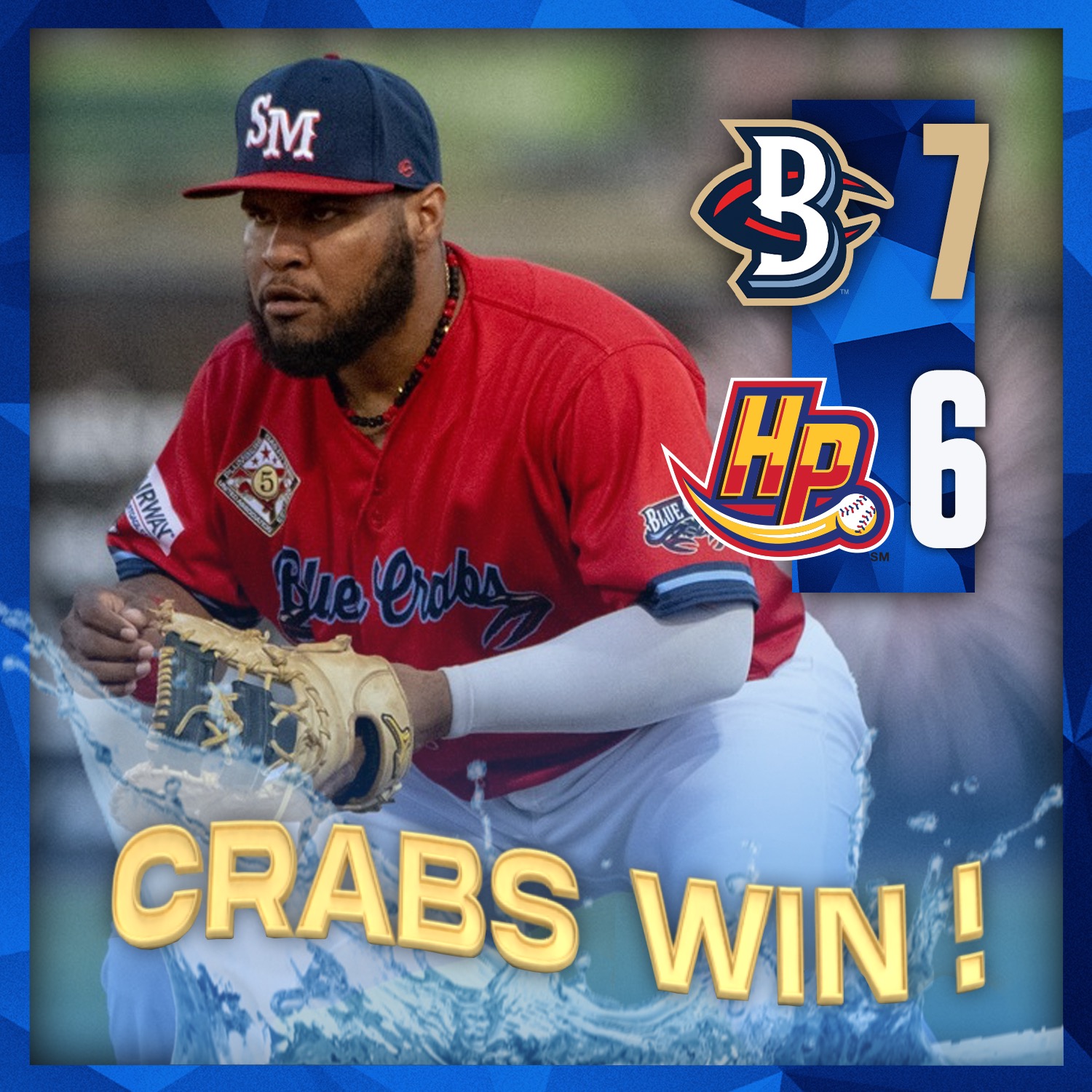 Blue Crabs Hang On after Jumping out to 7-0 Lead Early, Hold Off Rockers to Take First Series 7-6
